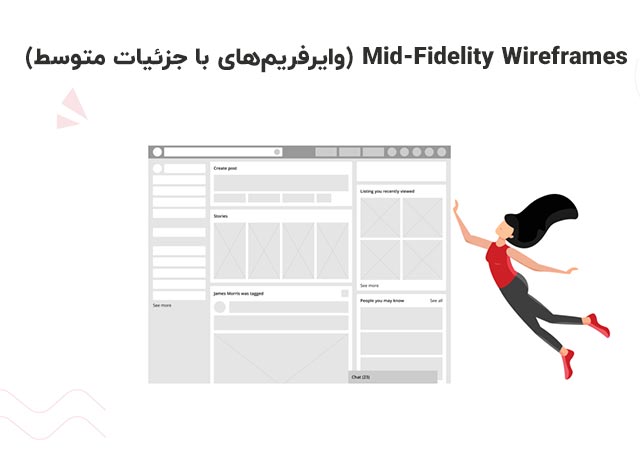 2. Mid-Fidelity Wireframes (وایرفریم‌های با جزئیات متوسط): 2. Mid-Fidelity Wireframes (وایرفریم‌های با جزئیات متوسط): 